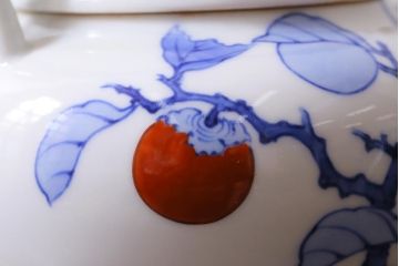 昭和期　柿右衛門　柿文　色絵急須(R-041609)