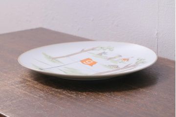 ヴィンテージ　プレミアノリタケ(Noritake、則武)　サイン入り　ゴルフ風景　プレート(飾り皿、洋食器、ビンテージ)(R-041610)