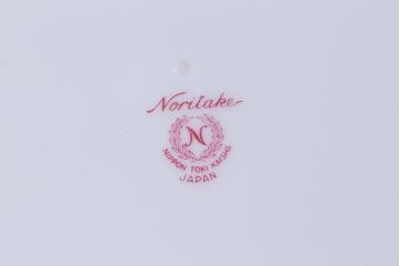 ヴィンテージ　プレミアノリタケ(Noritake、則武)　サイン入り　ゴルフ風景　プレート(飾り皿、洋食器、ビンテージ)(R-041610)