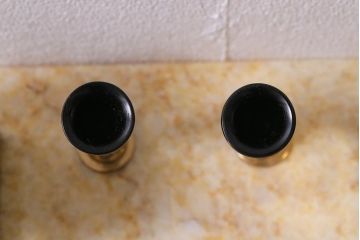 アンティーク雑貨　昭和初期　PALEGE　大理石　気品漂うペンスタンド・インクボトル(ペンホルダー)(R-041611)