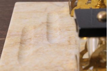 アンティーク雑貨　昭和初期　PALEGE　大理石　気品漂うペンスタンド・インクボトル(ペンホルダー)(R-041611)