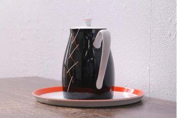 ヴィンテージ　プレミアノリタケ(Noritake、則武、日陶)　レトロモダンなポット・プレートセット(洋食器、ビンテージ)(R-041613)