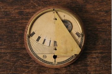 アンティーク雑貨　明治大正期　日本帝国日時計　方位磁石(コンパス)(R-041615)