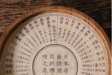 アンティーク雑貨　明治大正期　日本帝国日時計　方位磁石(コンパス)(R-041615)