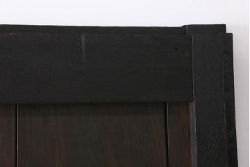 アンティーク建具　和製アンティーク　鋲付き　鉄板付き　特大　重厚で味わい深い鉄製蔵戸(鉄扉、引き戸、玄関戸)(R-041625)