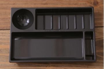 中古　OKAMURA(オカムラ)　キャスター付き　アンティーク風にリメイクしたペイントデスクワゴン(サイドチェスト)(R-041635)