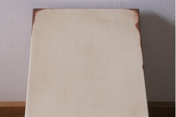 中古　OKAMURA(オカムラ)　キャスター付き　アンティーク風にリメイクしたペイントデスクワゴン(サイドチェスト)(R-041636)