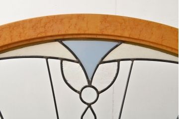 在庫未使用品　IDC大塚家具　松創　バーズアイ(鳥眼杢)　メープル　ステンドグラスの衝立(つい立て、パーテーション)(定価約93万円)(R-041640)