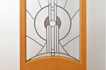 在庫未使用品　IDC大塚家具　松創　バーズアイ(鳥眼杢)　メープル　ステンドグラスの衝立(つい立て、パーテーション)(定価約93万円)(R-041640)