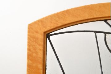 在庫未使用品　IDC大塚家具　松創　バーズアイ(鳥眼目)　メープル　ステンドグラスの衝立(つい立て、パーテーション)(定価約93万円)(R-041641)