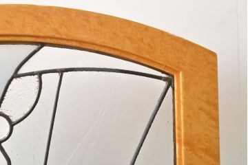 在庫未使用品　IDC大塚家具　松創　バーズアイ(鳥眼目)　メープル　ステンドグラスの衝立(つい立て、パーテーション)(定価約93万円)(R-041641)