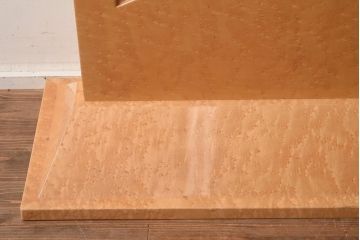 在庫未使用品　IDC大塚家具　松創　バーズアイ(鳥眼目)　メープル　ステンドグラスの衝立(つい立て)(定価約93万円)(R-041642)