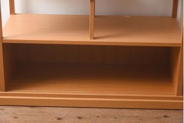 在庫未使用品　IDC大塚家具　室礼　三彩　欅柾板　飾棚002(飾り棚)(定価約69万円)(R-041644)