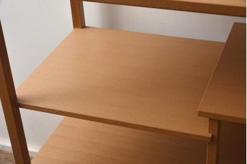 在庫未使用品　IDC大塚家具　室礼　三彩　欅柾板　飾棚002(飾り棚)(定価約69万円)(R-041644)