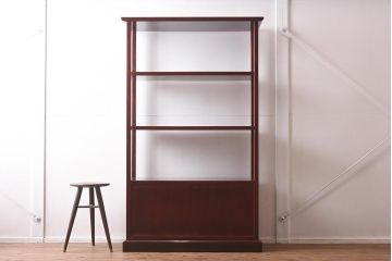 在庫未使用品　IDC大塚家具　松創　やすらぎ　ケヤキ材　木地呂塗り　如月の棚(飾棚、飾り棚)(定価約396万円)(R-041645)