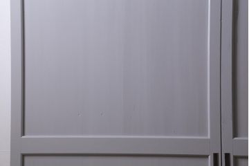 アンティーク建具　明治大正期　杉無垢材　グレーペイントのおしゃれな板戸2枚セット(引き戸、建具)(R-041646)