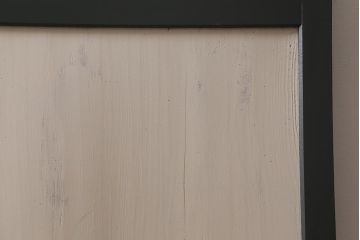 アンティーク建具　明治大正期　杉無垢材　ペイント　ツートンカラーのシックな板戸2枚セット(引き戸、建具)(R-041647)
