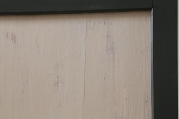 アンティーク建具　明治大正期　杉無垢材　ペイント　ツートンカラーのシックな板戸2枚セット(引き戸、建具)(R-041647)