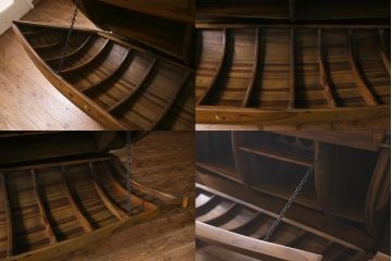 スペイン製　メイフラワー号　帆船型　自慢の一品になるワインキャビネット(ワインラック、オブジェ)(定価約100万円)(R-041654)