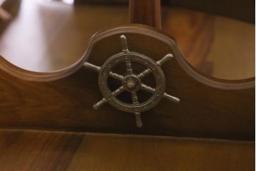 スペイン製　メイフラワー号　帆船型　自慢の一品になるワインキャビネット(ワインラック、オブジェ)(定価約100万円)(R-041654)