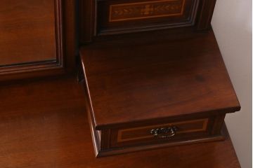 アンティーク家具　イギリスアンティーク　上手物!　マホガニー材　象嵌細工が優雅な印象を高めるドレッサー(鏡台、化粧台)(R-041655)