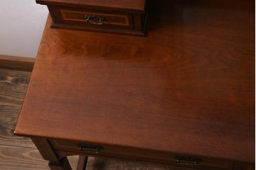アンティーク家具　イギリスアンティーク　上手物!　マホガニー材　象嵌細工が優雅な印象を高めるドレッサー(鏡台、化粧台)(R-041655)