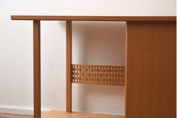 在庫未使用品　IDC大塚家具　室礼　三彩　欅柾板　飾棚004(飾り棚)(定価約60万円)(R-041656)