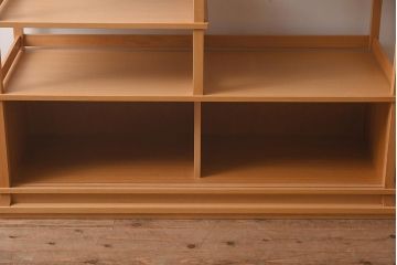 在庫未使用品　IDC大塚家具　室礼　三彩　欅柾板　飾棚005(飾り棚)(定価約99万円)(R-041659)