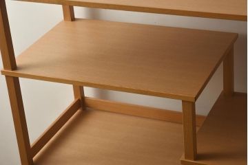 在庫未使用品　IDC大塚家具　室礼　三彩　欅柾板　飾棚005(飾り棚)(定価約99万円)(R-041659)