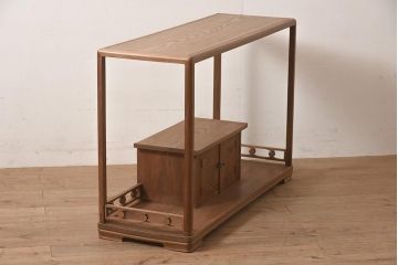 在庫未使用品　IDC大塚家具　松創　清　桑材　飾棚(飾り棚)(定価約136万円)(R-041660)
