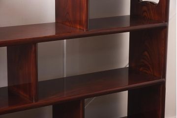 在庫未使用品　IDC大塚家具　松創　やすらぎ　ケヤキ材　木地呂塗り　三段飾棚(飾り棚)(定価約486万円)(R-041662)