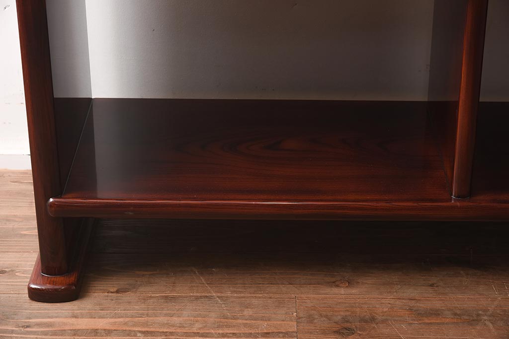 在庫未使用品　IDC大塚家具　松創　やすらぎ　ケヤキ材　木地呂塗り　三段飾棚(飾り棚)(定価約486万円)(R-041662)