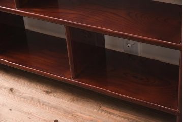 在庫未使用品　IDC大塚家具　松創　やすらぎ　ケヤキ材　木地呂塗り　三段飾棚(飾り棚)(定価約486万円)(R-041662)