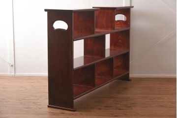 在庫未使用品　IDC大塚家具　松創　やすらぎ　ケヤキ材　木地呂塗り　三段飾棚(飾り棚)(定価約486万円)(R-041662)