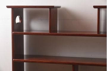 在庫未使用品　IDC大塚家具　松創　やすらぎ　ケヤキ材板目　木地呂塗り　三段飾棚(飾り棚)(定価約378万円)(R-041663)