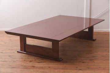 在庫未使用品　IDC大塚家具　松創　やすらぎ　織部　欅材　漆塗りが美しい座卓(ローテーブル)(定価約195万円)(R-041675)