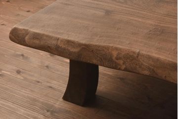 在庫未使用品　IDC大塚家具　松創　焼桐　一枚板　座卓1510(テーブル)(定価約306万円)(R-041677)
