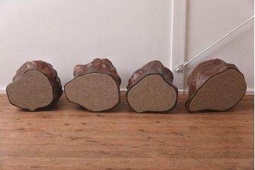 在庫未使用品　IDC大塚家具　超ド級　豊倉銘木　楓輪切り　瘤材　特大の座卓501(定価約146万円)(R-041679)