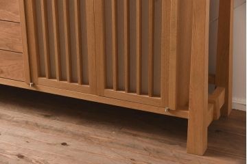 在庫未使用品　IDC大塚家具　川股家具工房　サイドボード(リビングボード)(定価約60万円)(R-041680)