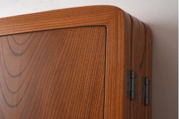 在庫未使用品　IDC大塚家具　松創　匠　漆　ケヤキ無垢材　木製屏風(パーテーション、4面衝立)(定価約302万円)(R-041683)