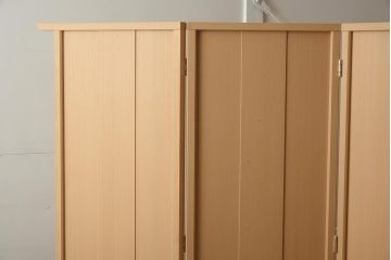 在庫未使用品　IDC大塚家具　松創　やすらぎ　桐材　4面衝立(パーテーション、工芸家具)(定価約216万円)(R-041684)