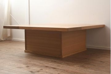 在庫未使用品　IDC大塚家具　藤沢木工　無垢楡材(ニレ)　ライト　いろり(囲炉裏、座卓、火鉢)(定価約16万円)(R-041687)
