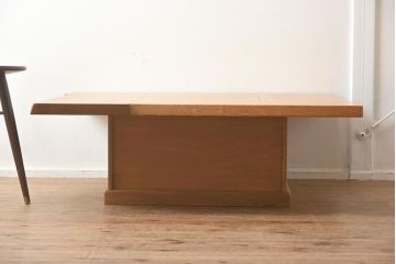 在庫未使用品　IDC大塚家具　藤沢木工　無垢楡材(ニレ)　ライト　いろり(囲炉裏、座卓、火鉢)(定価約16万円)(R-041687)
