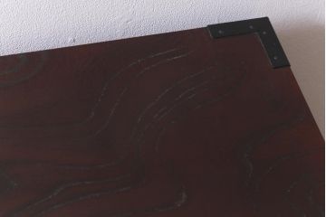 中古　欅産業　漆塗り　仙台箪笥　KC-18　力強い杢目が目を引く中型車箪笥(小タンス、チェスト、引き出し)(R-041692)
