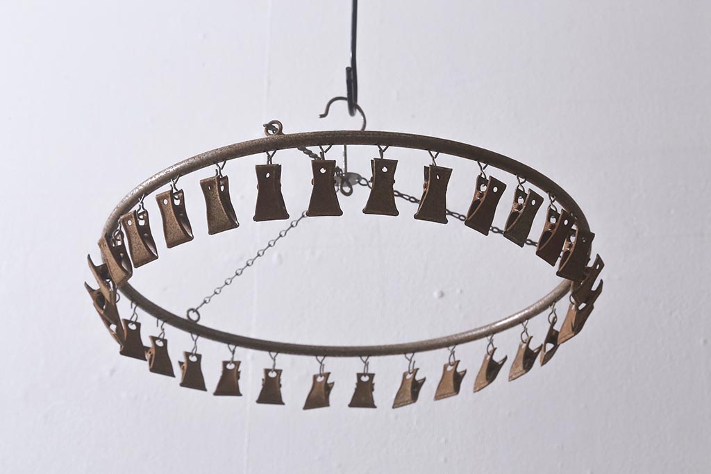 アンティーク雑貨　昭和中期　古びた風合いが魅力のピンチハンガー(ディスプレイ雑貨、生活雑貨)(R-041694)