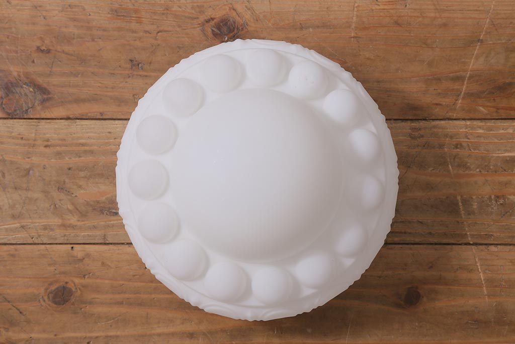 レトロ照明　昭和初期　丸みのあるフォルムが可愛らしいペンダントライト(天井照明、吊り下げ照明)(R-041707)