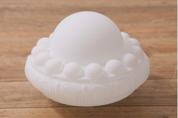 レトロ照明　昭和初期　丸みのあるフォルムが可愛らしいペンダントライト(天井照明、吊り下げ照明)(R-041707)