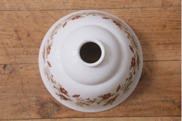 アンティーク照明　オールドノリタケ・則武(日陶)　小菊　落ち着いた色味の小花が目を引く電笠(天井照明、シェード)(R-041708)