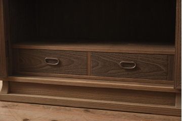 在庫未使用品　IDC大塚家具　松創　焼桐　器局(茶道具、戸棚、キャビネット)(定価約147万円)(R-041713)