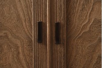 在庫未使用品　IDC大塚家具　松創　焼桐　器局(茶道具、戸棚、キャビネット)(定価約147万円)(R-041713)